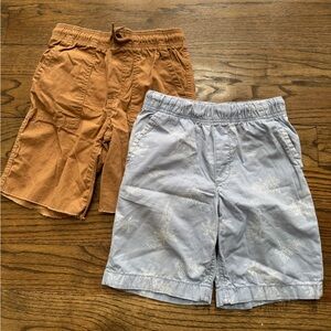Boys Shorts Bundle | OshKosh B’gosh | Light Blue Print + Tan | Size 7 | Pull-On